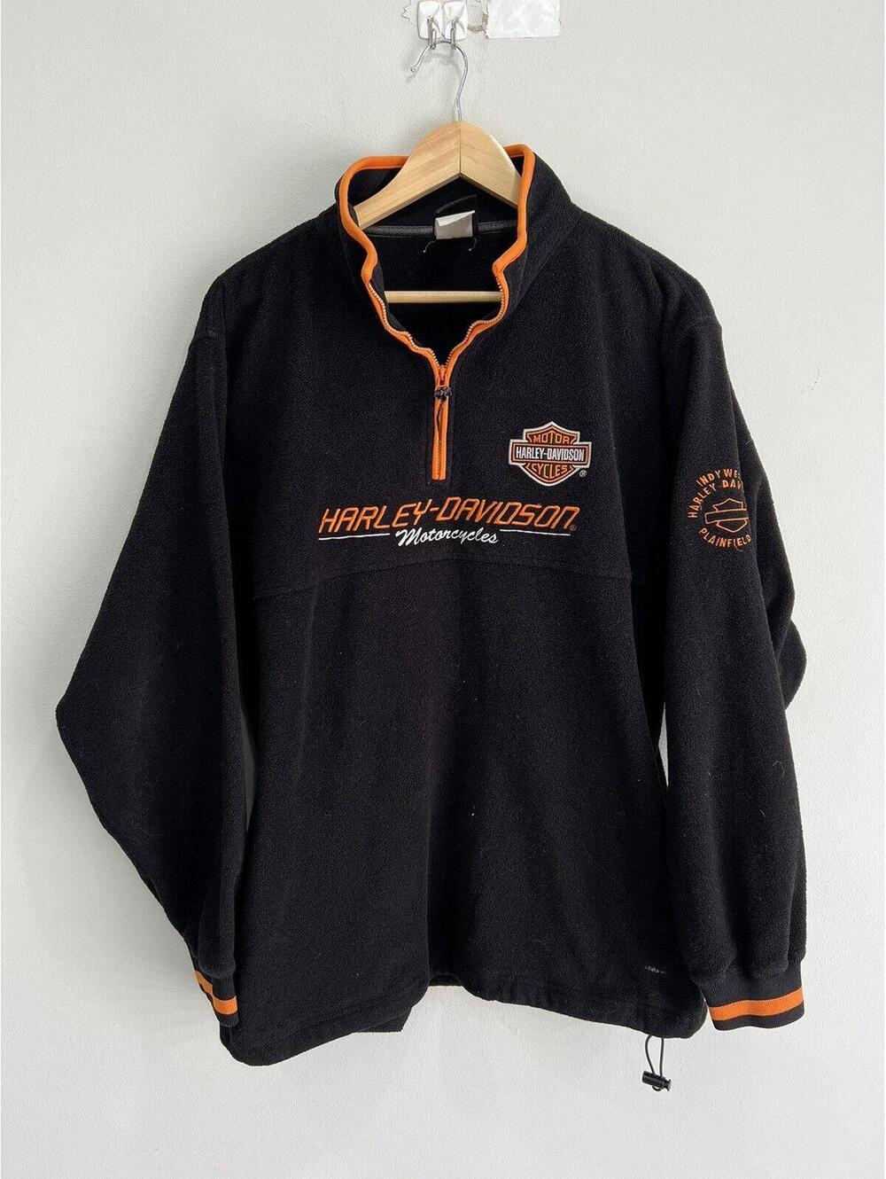 Vintage Harley Davidson Sweater Fleece quarter zip